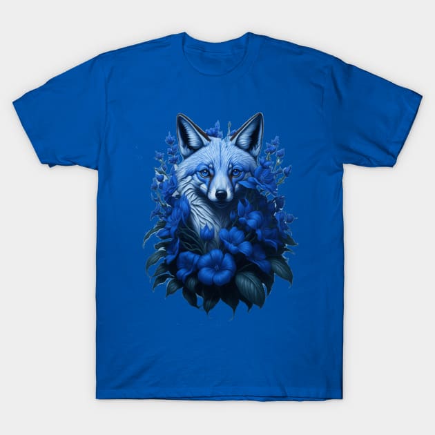 blue fox T-Shirt by HTA DESIGNS